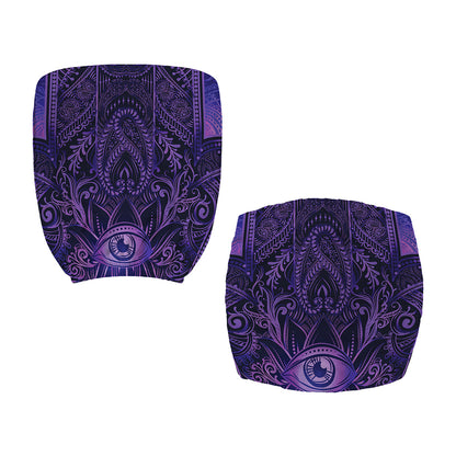 Purple Hamsa Hand Print Office Chair Cover