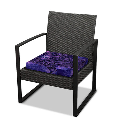 Purple Hamsa Hand Print Outdoor Seat Cushion Cover