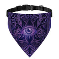 Purple Hamsa Hand Print Over The Collar Dog Bandana