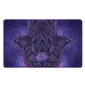 Purple Hamsa Hand Print Polyester Doormat