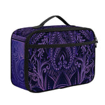 Purple Hamsa Hand Print Portable Lunch Bag