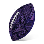 Purple Hamsa Hand Print Rugby Ball