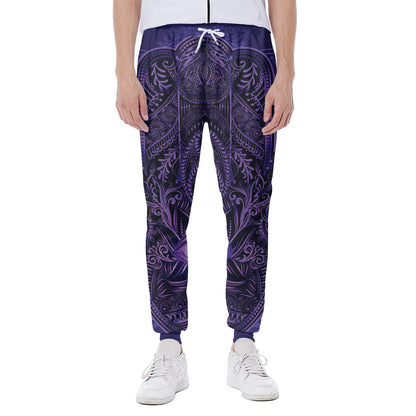 Purple Hamsa Hand Print Scuba Joggers