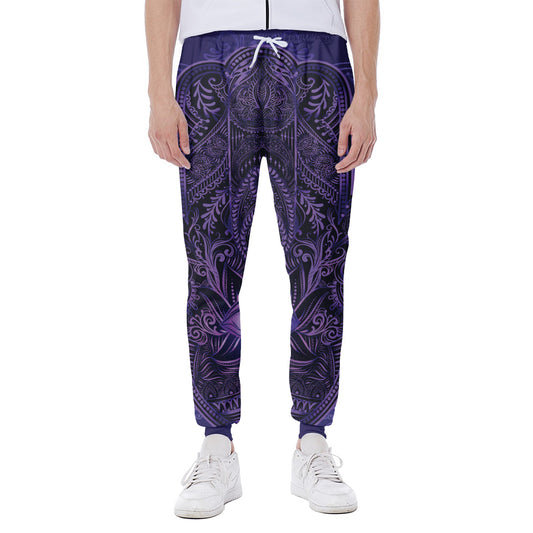 Purple Hamsa Hand Print Scuba Joggers