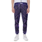 Purple Hamsa Hand Print Scuba Joggers