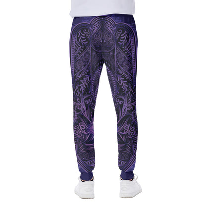 Purple Hamsa Hand Print Scuba Joggers