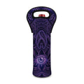 Purple Hamsa Hand Print Single Neoprene Wine Tote