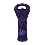 Purple Hamsa Hand Print Single Neoprene Wine Tote