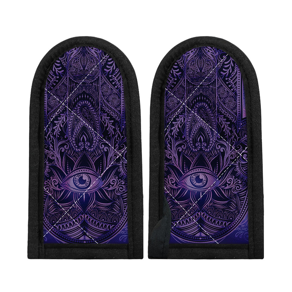 Purple Hamsa Hand Print Skillet Handle Cover