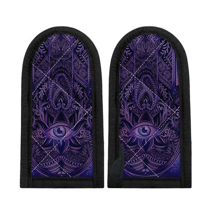 Purple Hamsa Hand Print Skillet Handle Cover