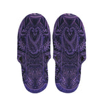 Purple Hamsa Hand Print Slippers