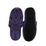 Purple Hamsa Hand Print Slippers