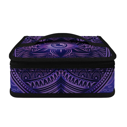 Purple Hamsa Hand Print Small Lunch Bag