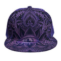 Purple Hamsa Hand Print Snapback Cap