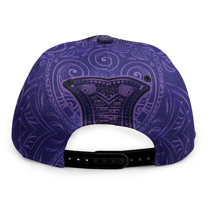 Purple Hamsa Hand Print Snapback Cap