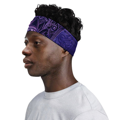 Purple Hamsa Hand Print Sports Headband