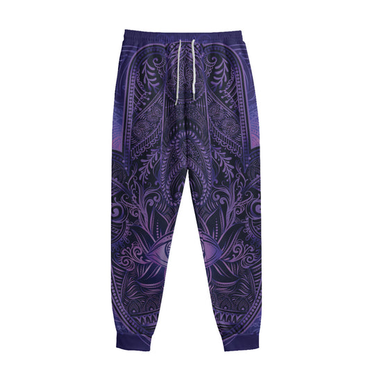 Purple Hamsa Hand Print Sweatpants