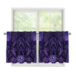 Purple Hamsa Hand Print Tier Curtains