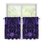 Purple Hamsa Hand Print Tier Curtains