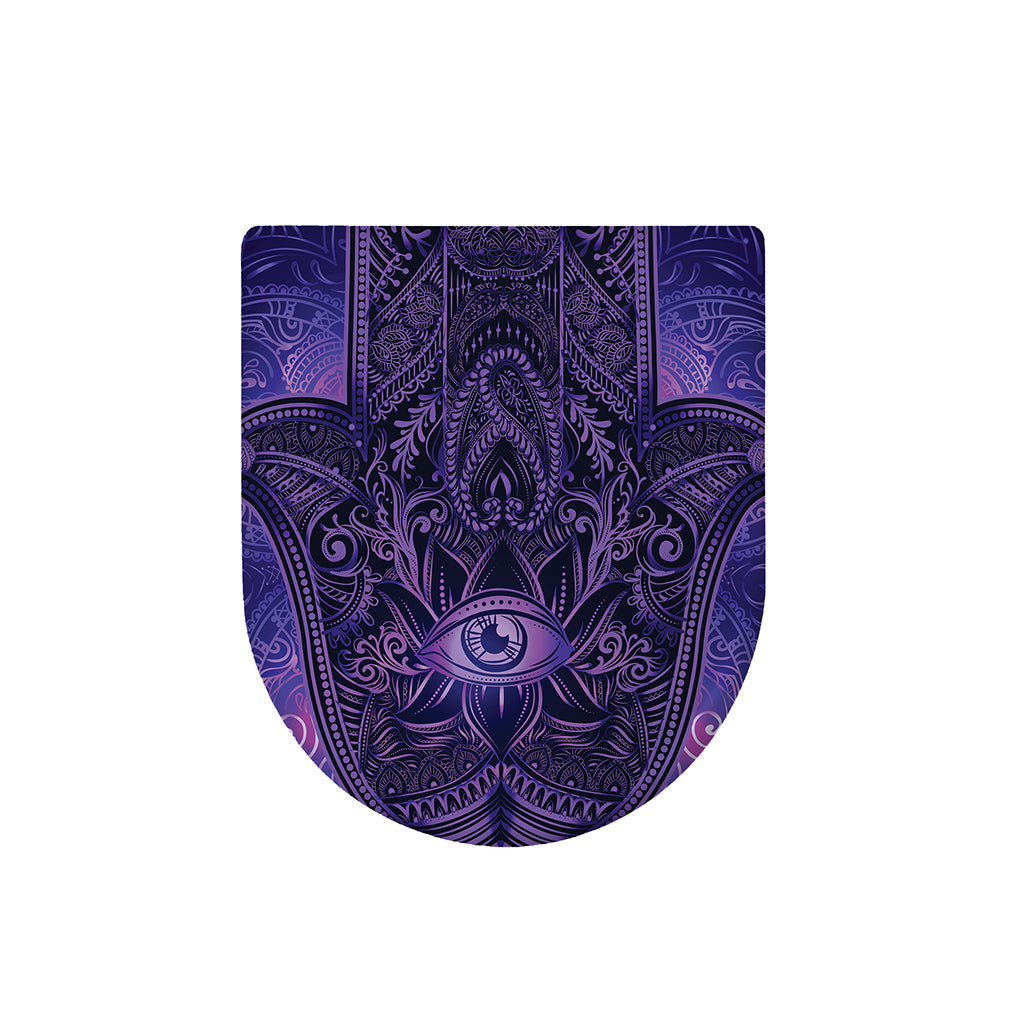 Purple Hamsa Hand Print Toilet Lid Cover