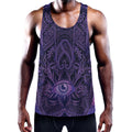 Purple Hamsa Hand Print Men's Workout Tank Top