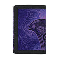 Purple Hamsa Hand Print Trifold Wallet