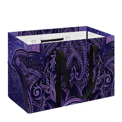 Purple Hamsa Hand Print Utility Tote Bag