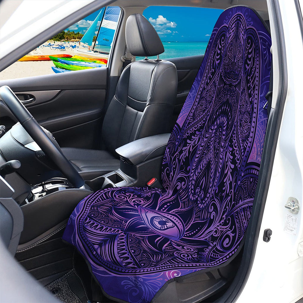 Purple Hamsa Hand Print Waterproof Car Seat Cover