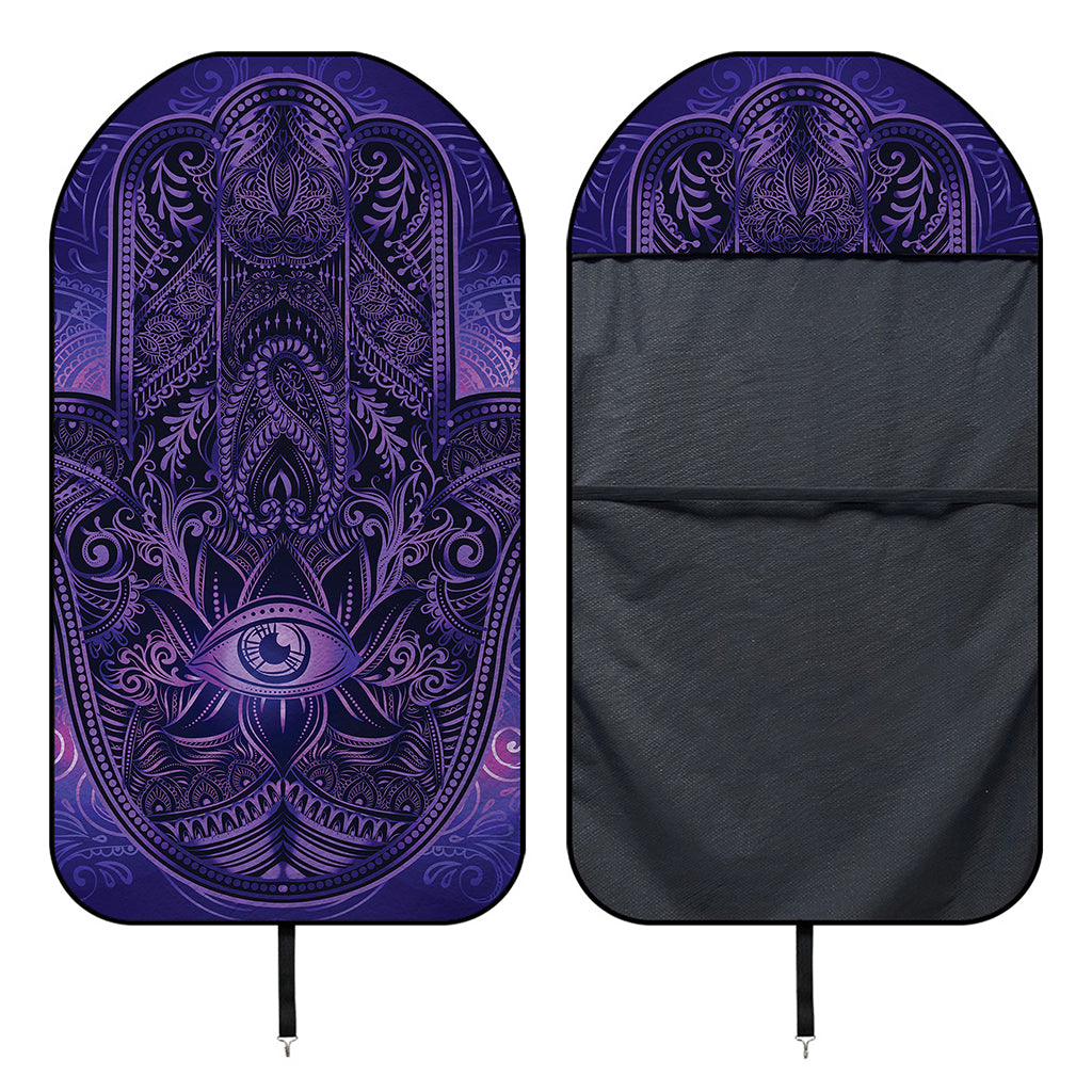 Purple Hamsa Hand Print Waterproof Car Seat Cover