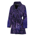 Purple Hamsa Hand Print Women's Bathrobe