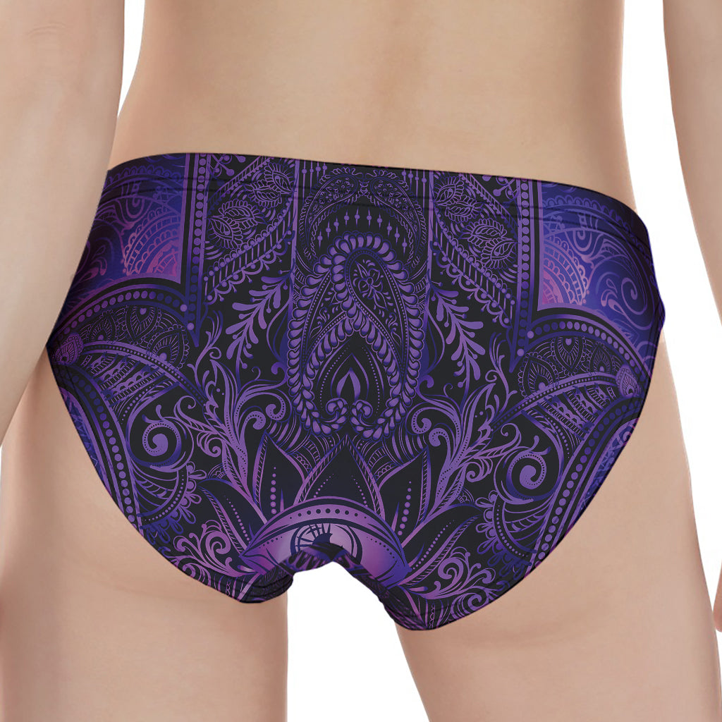 Purple Hamsa Hand Print Women's Panties