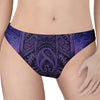 Purple Hamsa Hand Print Women's Thong