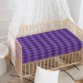 Purple Harlequin Pattern Print Baby Crib Sheet