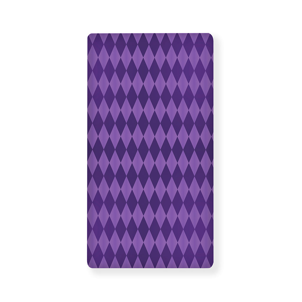 Purple Harlequin Pattern Print Baby Crib Sheet