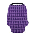 Purple Harlequin Pattern Print Baby Seat Cover