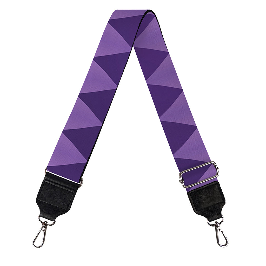 Purple Harlequin Pattern Print Bag Strap