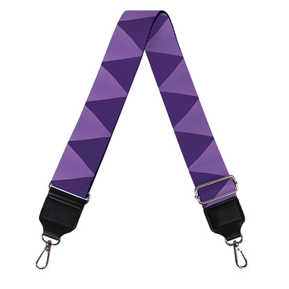 Purple Harlequin Pattern Print Bag Strap
