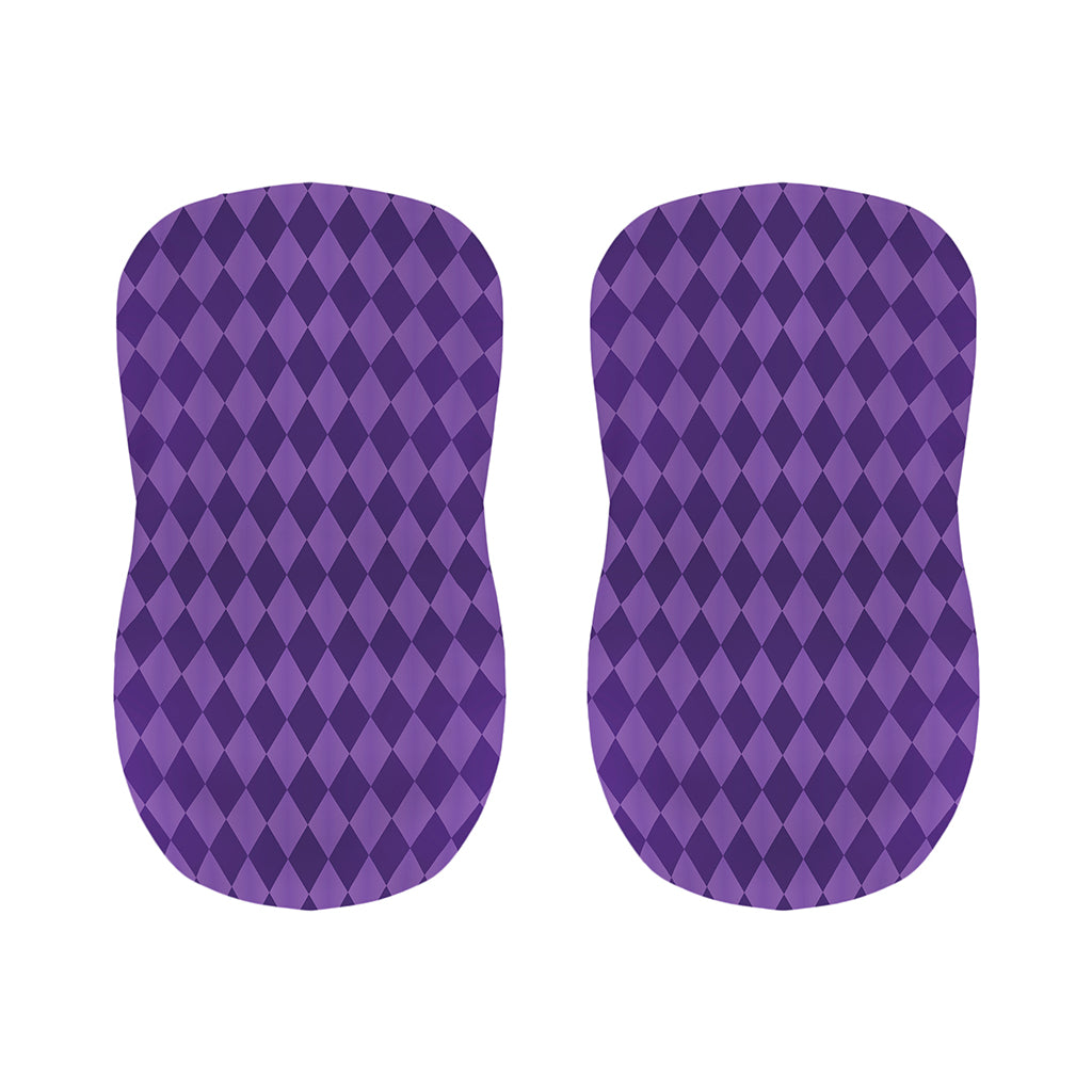 Purple Harlequin Pattern Print Bar Stool Covers