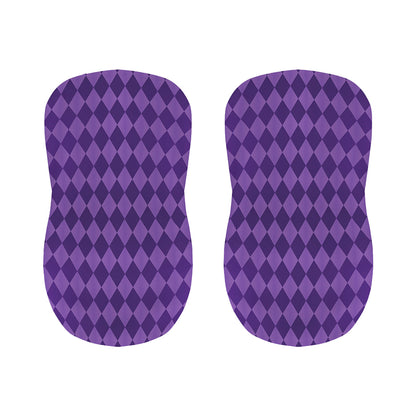 Purple Harlequin Pattern Print Bar Stool Covers