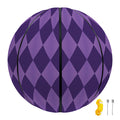 Purple Harlequin Pattern Print Basketball