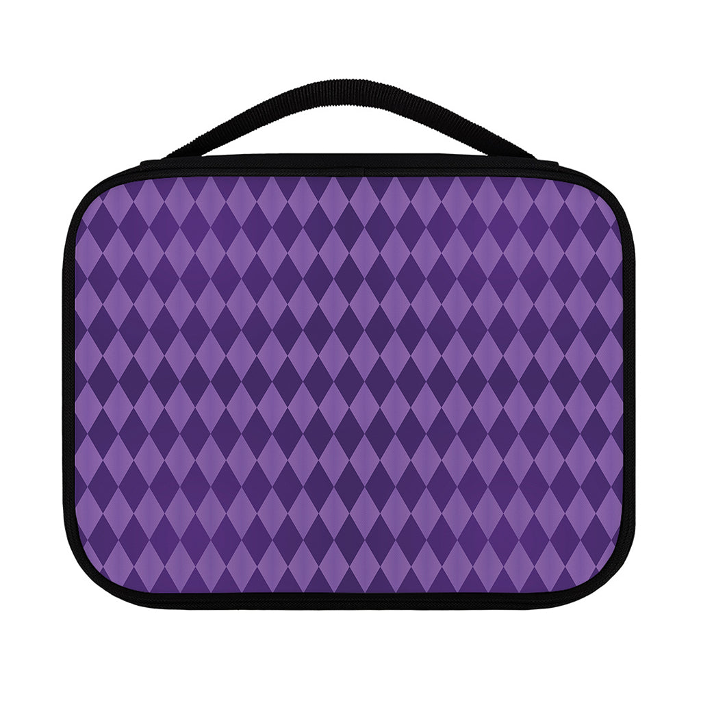 Purple Harlequin Pattern Print Classic Bible Case