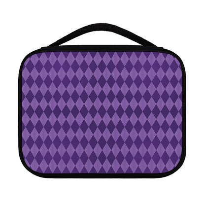 Purple Harlequin Pattern Print Classic Bible Case