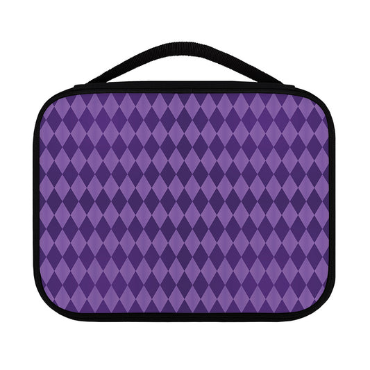 Purple Harlequin Pattern Print Classic Bible Case