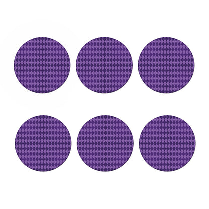Purple Harlequin Pattern Print Coaster Set