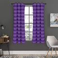 Purple Harlequin Pattern Print Grommet Curtain Panels