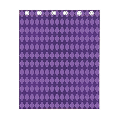 Purple Harlequin Pattern Print Curtain