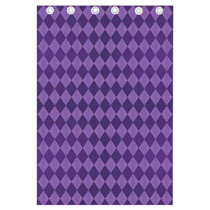 Purple Harlequin Pattern Print Curtain