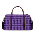 Purple Harlequin Pattern Print Duffel Bag