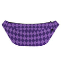 Purple Harlequin Pattern Print Fanny Pack