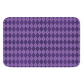 Purple Harlequin Pattern Print Indoor Door Mat